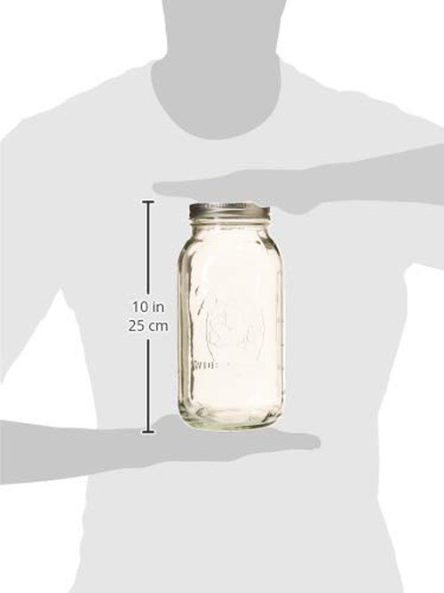 Ball Glass Mason Jar with Lids and Bands, Wide Mouth, Half Gallon Size, 64 OZ (3 Pack)