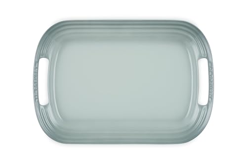 Le Creuset Stoneware Serving Platter, 14 in., Sea Salt