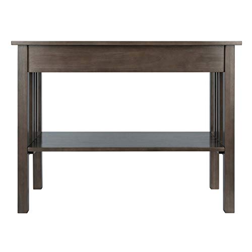 Winsome Wood Stafford Console Hall Table, Oyster Gray