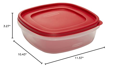 Rubbermaid Easy Find Lids Food Storage Container, 9 Cup, Racer Red