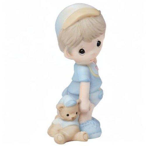 Precious Moment 222019 Oh Boy! Bisque Porcelain Figurine