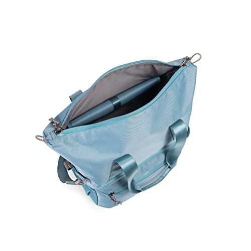 PICNIC TIME Tarana Insulated Lunch Bag made from Recycled Material, Lunch Box with Picnic Set, Upcycled Lunch Cooler Bag, (Aurora Blue)