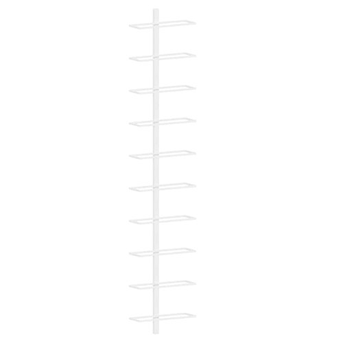 vidaXL Wall-Mounted Wine Rack for 10 Bottles, Hanging Wine Bottle Holder, Wine Shelf Rack for Home Kitchen Pantry Bar, White Metal