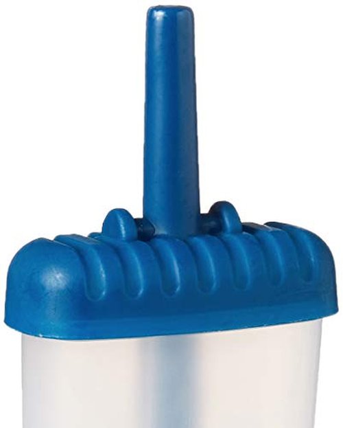 Tovolo Groovy Popsicle Molds (Set of 6) - Mess-Free Plastic Ice Pops with Reusable Sticks & Drip-Guard for Freezer Snacks/Dishwasher-Safe & BPA-Free,Blueberry