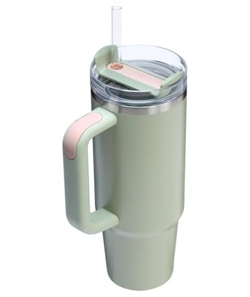 STANLEY Quencher H2.0 Tumbler with Handle and Straw 30 oz | Flowstate 3-Position Lid | Cup Holder Compatible for Travel | Insulated Stainless Steel Cup | BPA-Free | Lichen