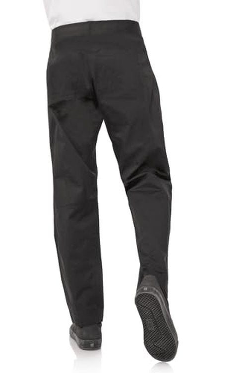 Chef Works Men's Lightweight Slim Chef Pants, Black, Medium