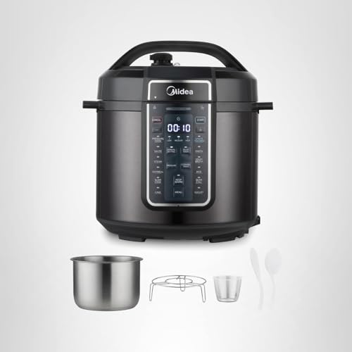 Midea 12-in-1 Electric Pressure Cooker, 6 Quarts, 12 Presets, Multi-Functional Programmable Slow Cooker, Rice Cooker, Steamer, Sauté Pan, Yogurt Maker, and More, Stainless Steel