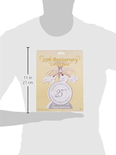 25th Anniversary Centerpiece Party Accessory (1 count) (1/Pkg)