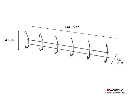 ClosetMaid Wall Mount Garage Tool Organizer Rack, Long Handle, 35538