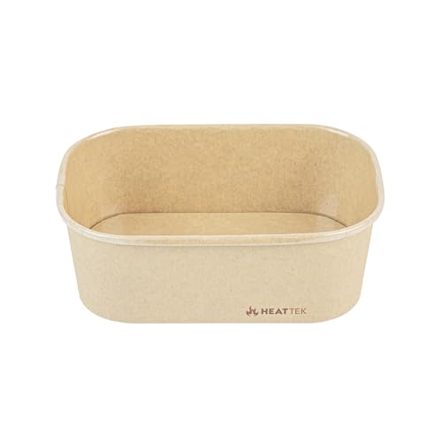 Restaurantware-Heat Tek 25 Ounce To Go Containers 100 Greaseproof Serving Containers- Durable For Oven, Microwave And Freezer Use Stackable Kraft Paper Disposable Food Container For Takeouts