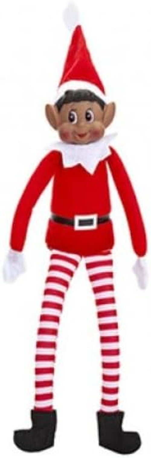 Christmas Elf Behaving Badly Plush Toy - Naughty Bendy Doll for Holiday Fun | 12 Inches (Brown)