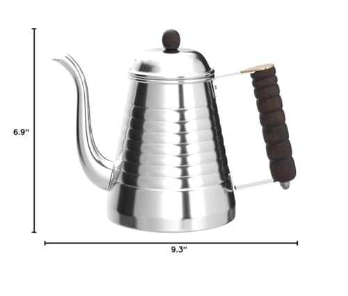 Carita Kalita Coffee Pot, 33.8 fl oz (1,000 ml), IH Compatible, Stainless Steel, Made in Japan, SSW Kettle 1000#52274 Drip Pot, Kettle, Coffee Maker, Yakan, Server, Barley Tea, White Water, Retro,