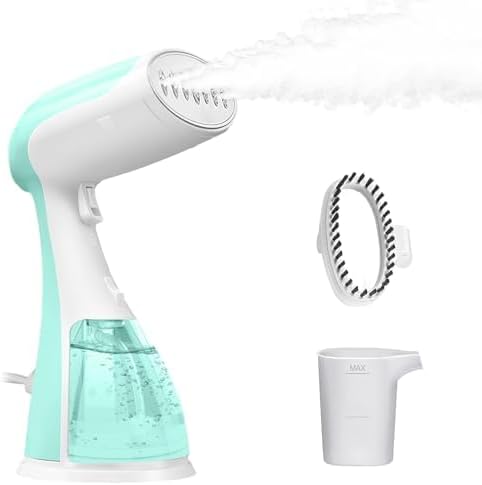 Skiennix Portable Handheld Clothes Steamer - 1350W Rapid Heating, Large-Capacity Wrinkle Remover for Travel