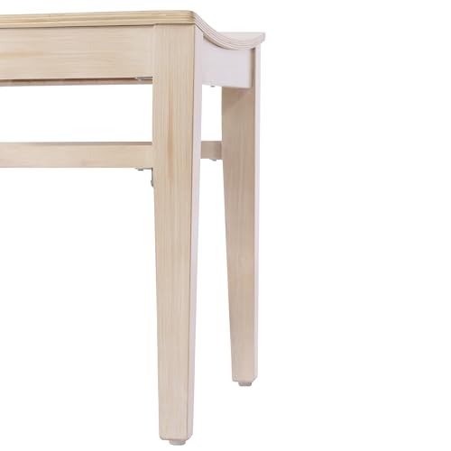 Flash Furniture Naples Commercial Solid Wood Dining Chair, Curved Backrest, Sturdy Mortise and Tenon Construction, Antique White