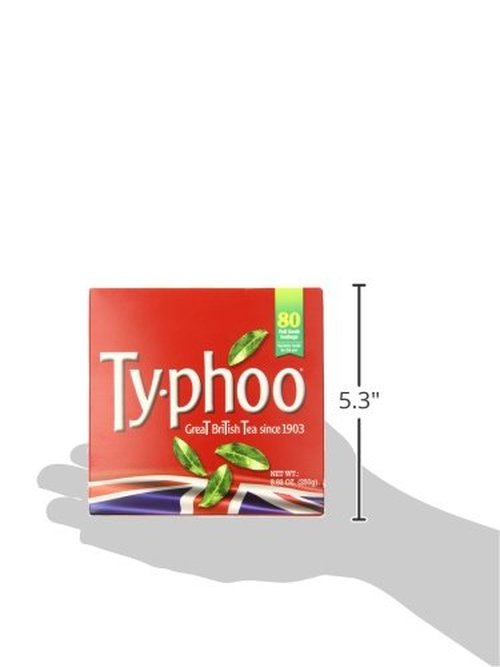 Typhoo British Tea, Foil fresh teabags, 80 count (pack of 6)