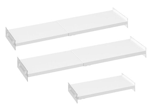 WEJIPP Closet Organizer Shelves Expandable Cabinet Tension Shelving Rack Heavy Duty Metal DIY Shelf Divider for Wardrobe Cupboard Cabinet Pantry Kitchen Bathroom,White,3packs