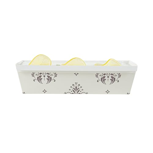 Restaurantware Paper Loaf Pan 100 Count 10 x 3.6 x 2.5 Inches 42 Oz Greaseproof Baking Loaf Mold, Vintage Floral Design Oven Safe Freezer Safe Rectangular Beige Baking Pan For Cakes And Bread