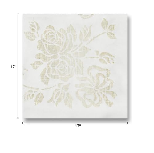 Hoffmaster 125046 Linen-Like Select Unembossed Dinner Napkin, 1/4 Fold, 17" Length x 17" Width, Gold Prestige (Case of 300)