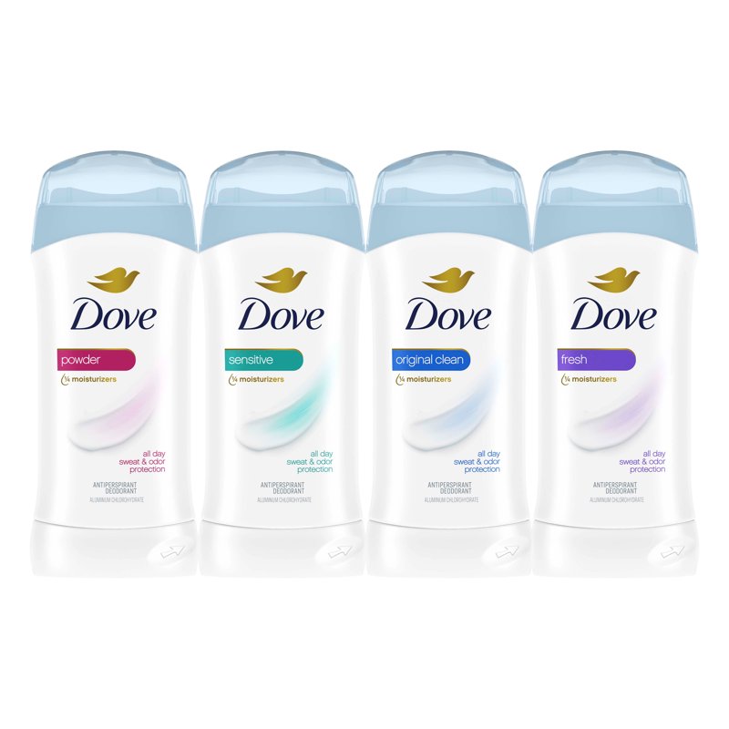 Invisible Solid Antiperspirant Deodorant for Women - Powder Scent, 2 Pack