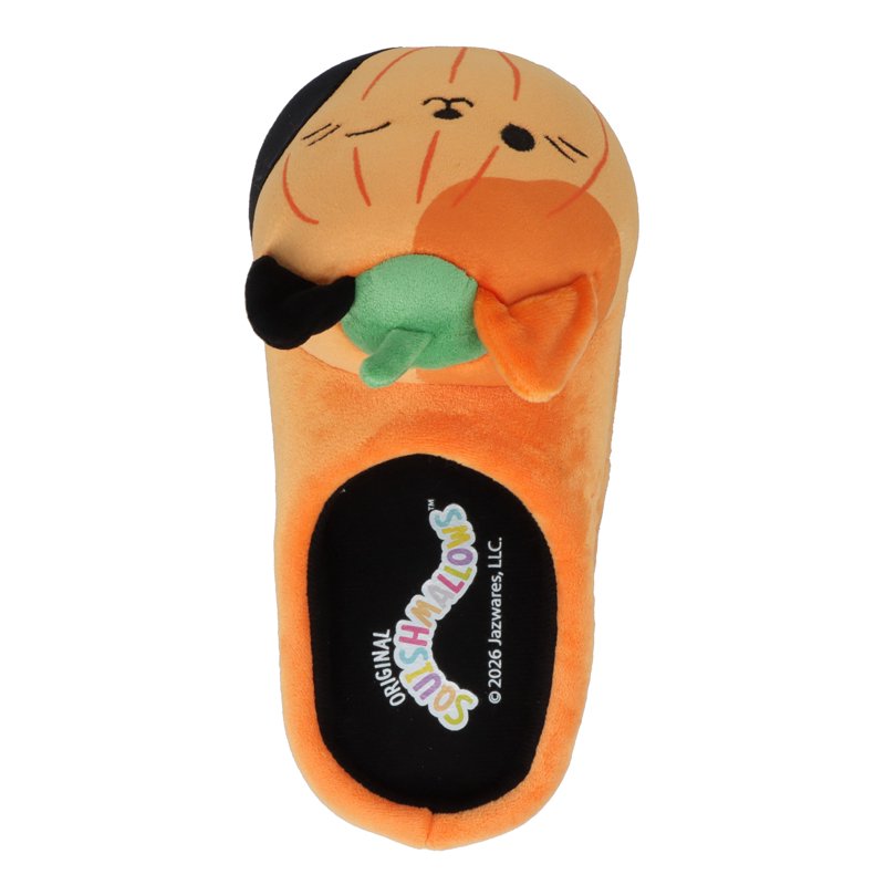 Toddler & Kids Halloween Cam the Cat Pumpkin Slippers - Orange, 13/1 Little Kid Variation