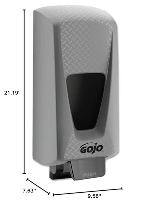 GOJO PRO TDX 5000 Push-Style Dispenser, Gray, for 5000 mL GOJO PRO TDX Hand Cleaner/Hand Soap Refills (Pack of 1) - 7500-01