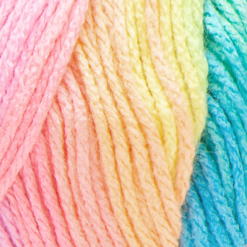 Red Heart Super Saver Worsted Acrylic Yarn - Retro Stripe, 5oz/142g