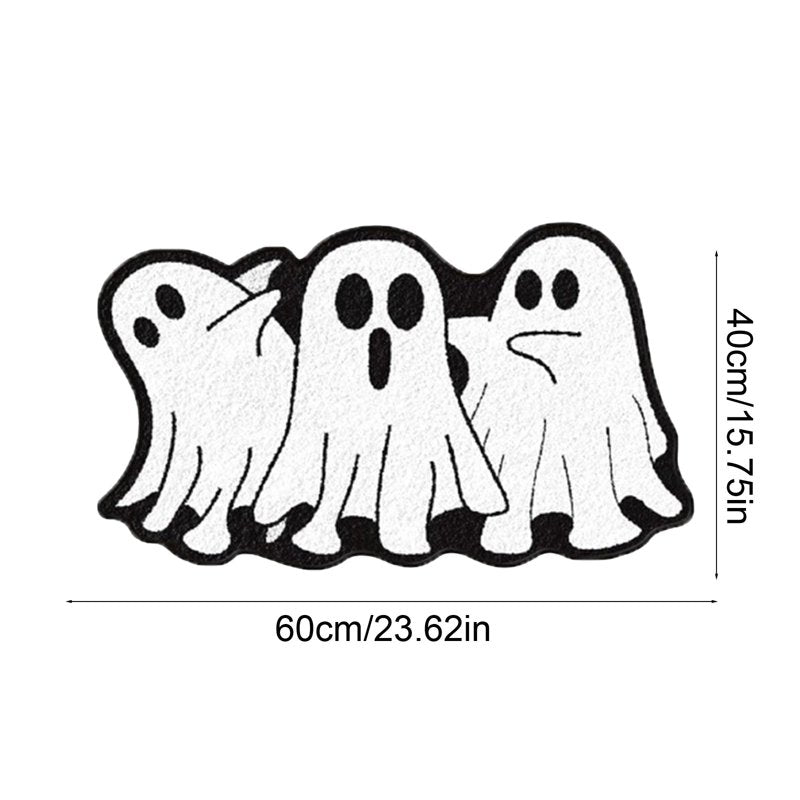 Halloween Ghost Door Mat 23.6x15.7in Plush Welcome Trick-or-Treat Indoor Rug - Variation of 44_Cute Plush Ghost Rug_23.62x15.75in_AR