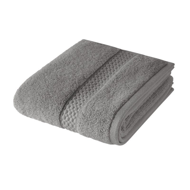 Beautiful by Drew Barrymore Charcoal Gray Dobby Hand Towel - 100% Cotton, 28x16 Inches, Variation of THIS Listing