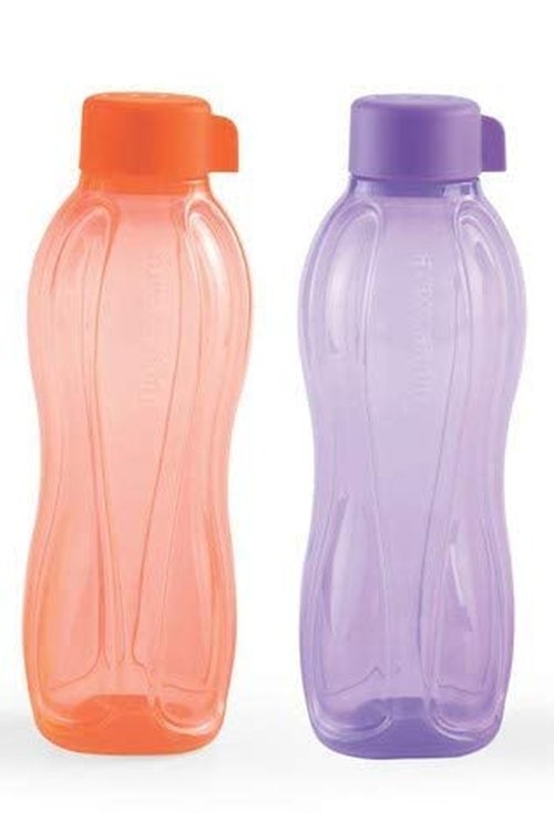 Tupperware Aqua-Safe Plastic Water Bottle, Set of 2(1 Litre Each)