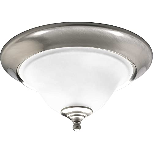 Progress Lighting 2-Light 15" Close-to-Ceiling, Trinity Collection, Indoor, P3476-09, Brushed Nickel