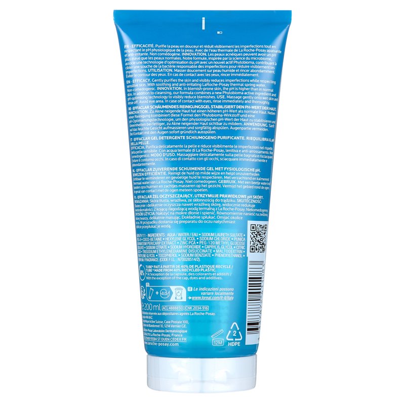 Effaclar Oil-Free Gel Face Wash for Oily and Sensitive Skin