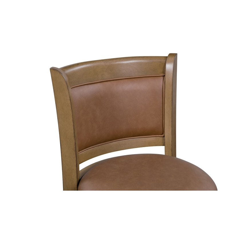 26" Distressed Sandrift Swivel Counter Stool - Faux Leather