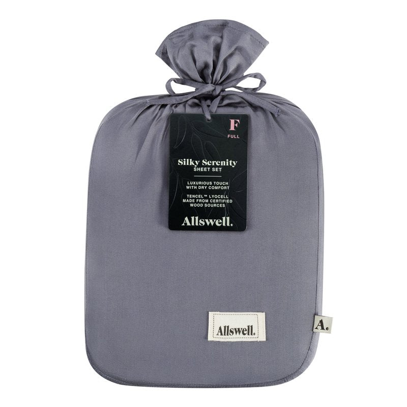Allswell Silky Serenity 4-Piece Bed Sheets Set Full Shark - 100% TENCEL Lyocell, Sateen Finish