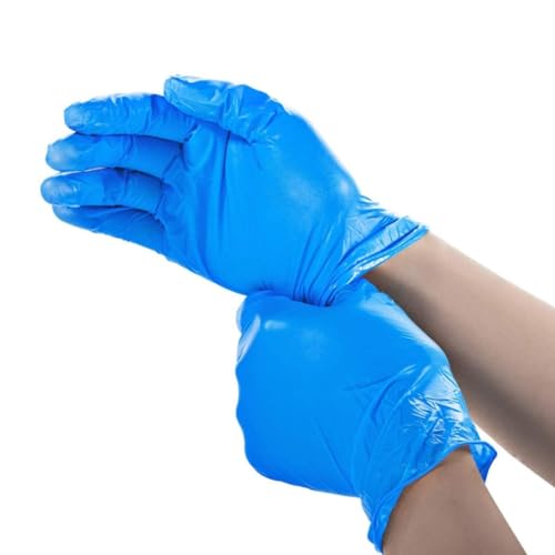 Jointown Basic Vinyl Exam Gloves-Safty Glove Latex & Powder-Free, Synmax Disposable Small (Case of 1000, Blue)