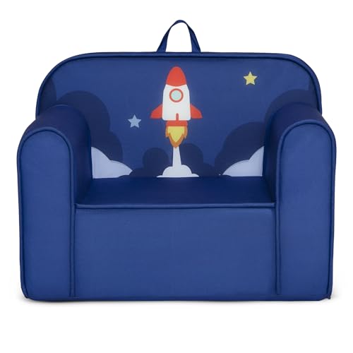 Delta Children Mix & Match Cozee Kids Chair with Interchangeable Patches, Space
