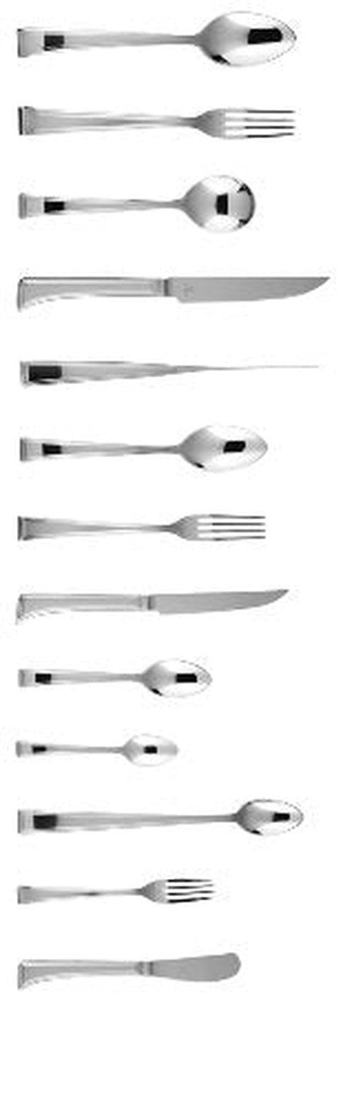 Fortessa Pantheon 18/10 Stainless Steel Flatware Table Fork, Set of 12, Silver