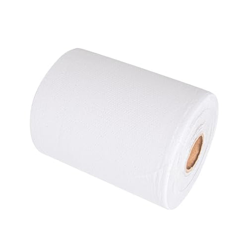 Restaurantware Paper Towel 12 Roll Case 600' 1-Ply White Paper Towel Roll Non-Perforated Absorbent Commercial Universal Core Kitchen Restroom Use