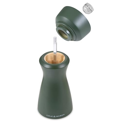 Cole & Mason Kenton Salt and Pepper Mill - Manual Refillable Grinder with Adjustable Ceramic Mechanism - Dining Accessory for Seasoning - Kitchen Tool for Everyday Use - 6 Inch, Rosemary