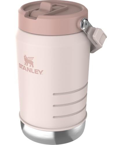 STANLEY IceFlow 2.0 Flip Straw Jug with Handle 40 oz | Twist On Lid and Flip Up Straw | Leakproof for Travel and Sports | Insulated Stainless Steel |BPA-Free | Rose Quartz