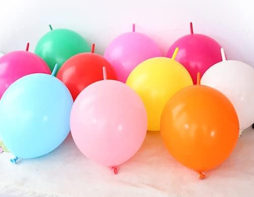 IN-JOOYAA 6-Inch Baby Pink Latex Balloons - 100 Pcs Quick Linkable Party Decorations
