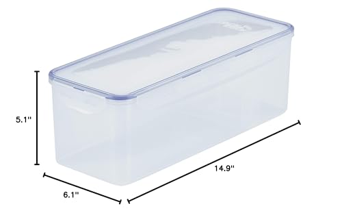 LocknLock Easy Essentials Food Storage lids/Airtight containers, BPA Free, Bread Box-21.1 Cup, Clear
