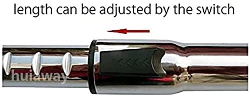 Huiaway 1 1/4 inch 32mm Chrome Telescopic Hose Metal Vacuum Wand Hose Vacuum 1.25inch Extension Wand Extends to 31.9 Inch Long for Most Brand Vacuum