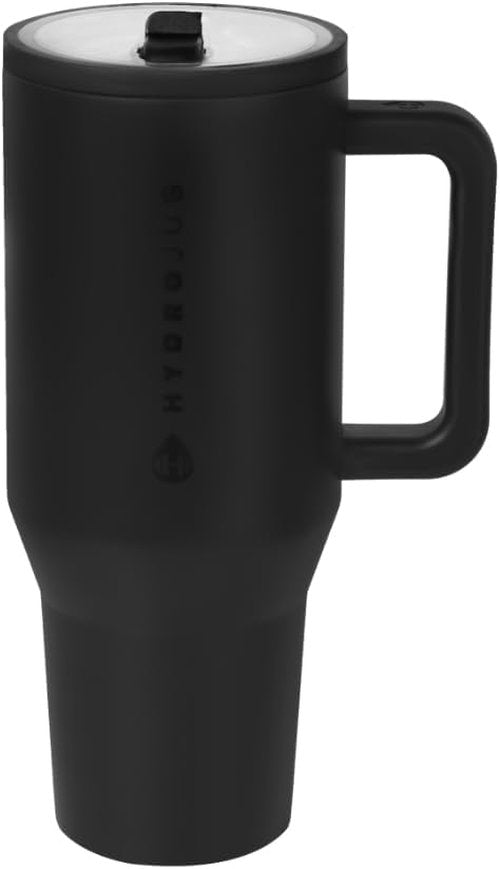 HydroJug Black 32oz Water Bottle - Durable Design with Replacement Straws Included