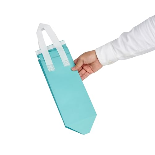 Restaurantware Insulated Delivery Bags 100 Count 4.724 x 3.937 x 11.024 Inches Nonwoven Take Out Bags For Food With Sturdy Handles, Teal Insulated Grocery Bags Tamper-Evident Foldable