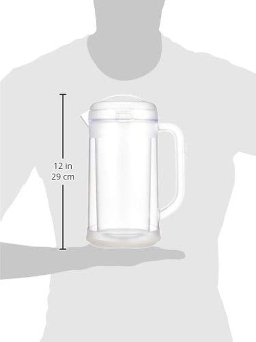本間冬治工業 Honma Fuyuji Kogyo PPT372 Non-Wet Pitcher, 0.3 gal (1.7 L), Clear, Polycarbonate Resin, Japan