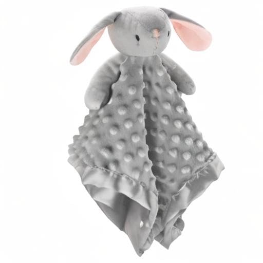 Pro Goleem Loveys - Soft Security Blanket & Snuggle Toy for Newborns | Grey Bunny 16 Inch