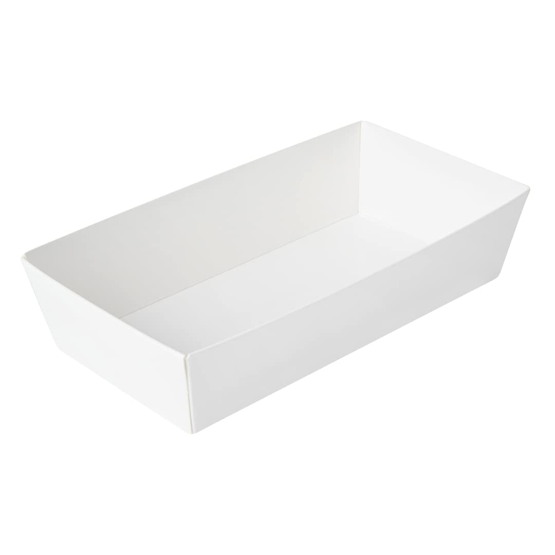 Restaurantware Matsuri Vision 5 x 4.4 x 1.4 Inch Sushi Trays 100 Greaseproof Sushi Packaging Boxes - Lids Sold Separately Disposable White Paper Sushi Containers For Appetizers Or Desserts