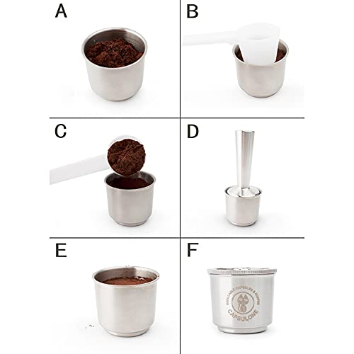CAPSULONE refillable coffee capsule reusable filter capsule pod fit for illy X1 X7 X9 Y1 Y3 Y5 Y9 machine 2capsule+1tamper