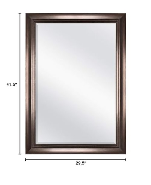 MCS Apex Wall Mirror, 29.5 x 41.5 Inch Overall Size, Bronze