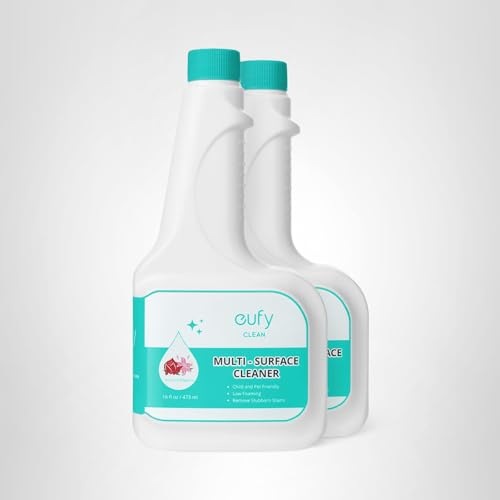 eufy RoboVac Hard Floor Cleaning Solution (2 Bottles), Dilution Ratio 1:200, 473 ml, Floor Cleaner, Eco-Friendly, Plant-Based,Compatible with Omni C20, X8 Pro, X10 Omni, G series, L Series
